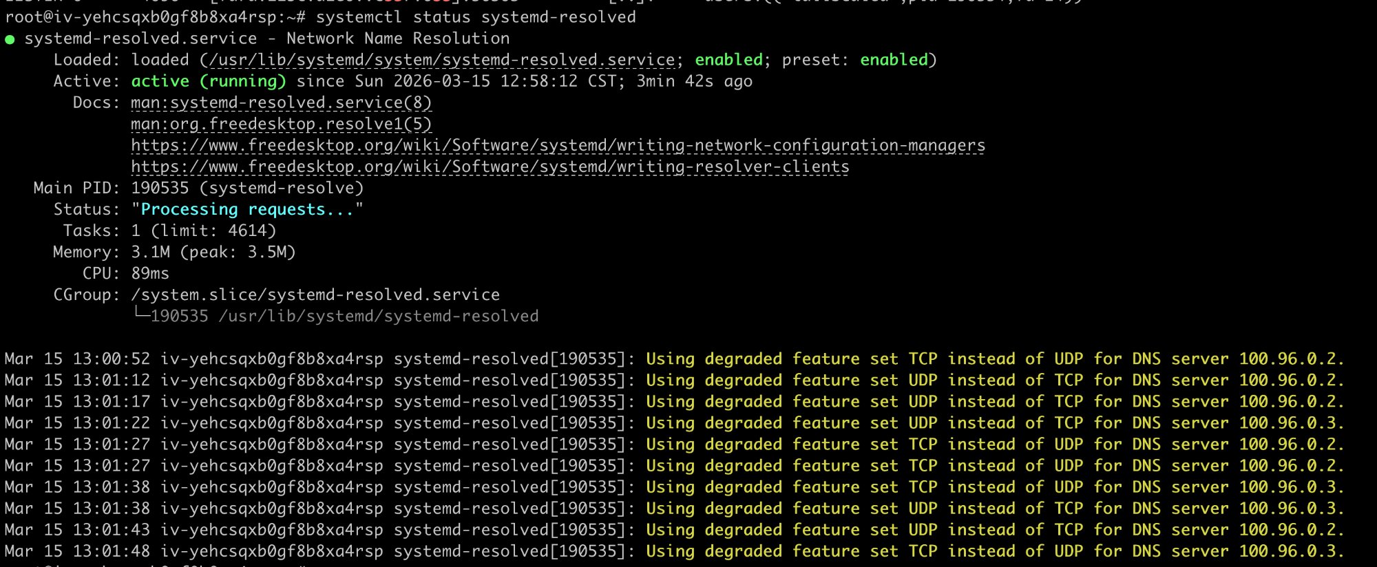 resolvectl status